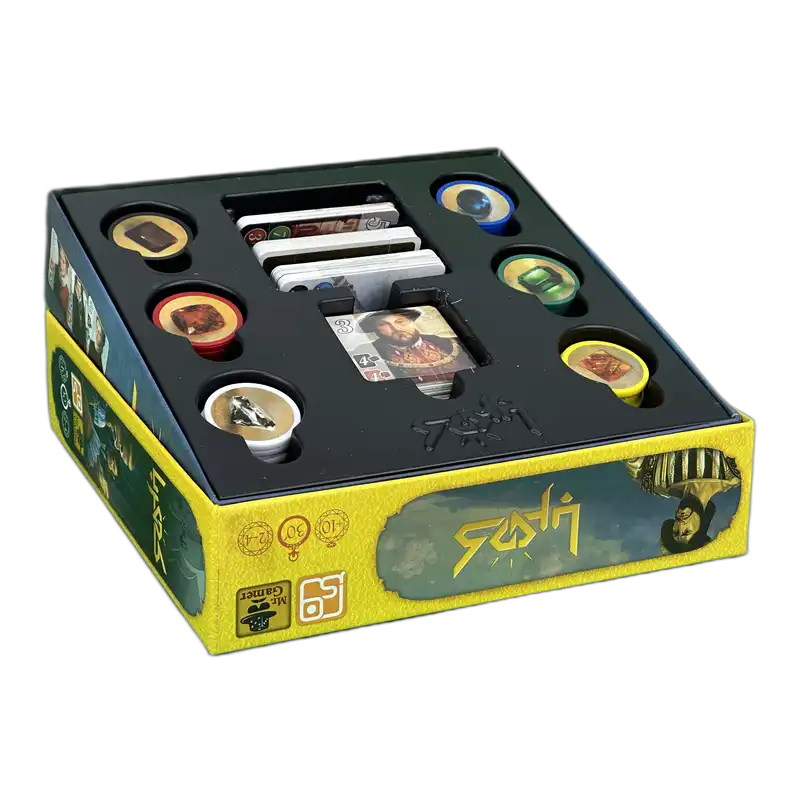 جعبه باز شده بازی فکری کهربا